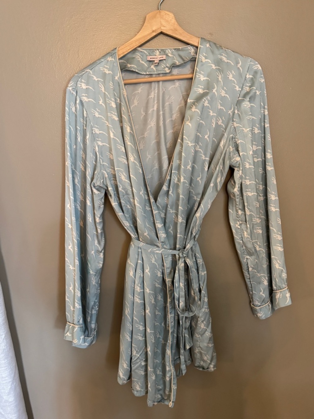 Morgan Lane Silk Blend Luxury Seagull Robe